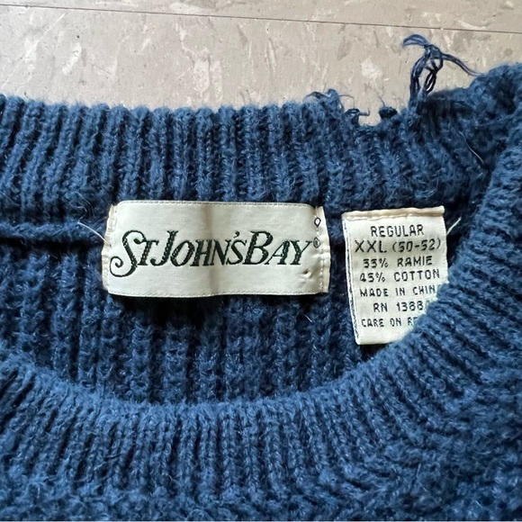 COPY - Vintage Navy Blue Knit Sweater - Picture 4 of 5